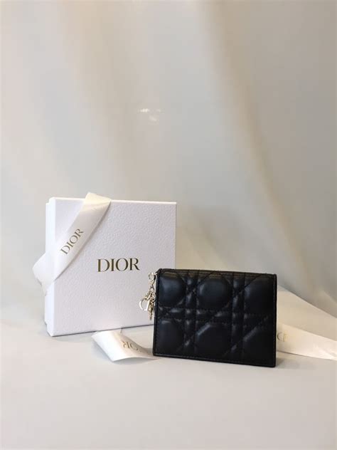 lady dior card holder|lady dior flap card holder.